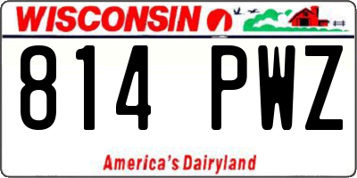 WI license plate 814PWZ