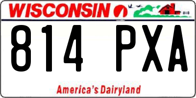 WI license plate 814PXA