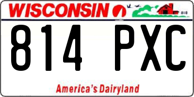 WI license plate 814PXC