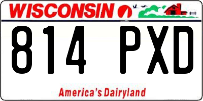 WI license plate 814PXD