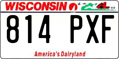 WI license plate 814PXF