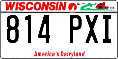 WI license plate 814PXI