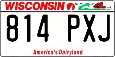 WI license plate 814PXJ