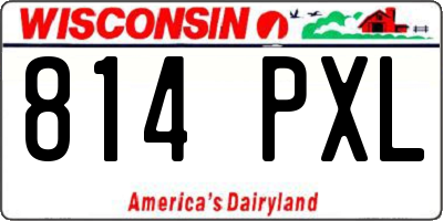 WI license plate 814PXL