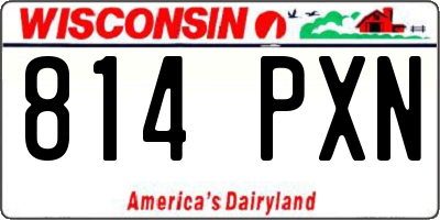 WI license plate 814PXN