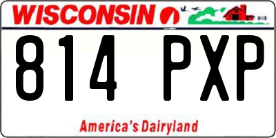 WI license plate 814PXP