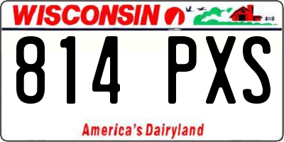WI license plate 814PXS