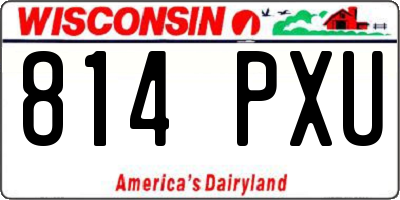 WI license plate 814PXU