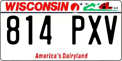 WI license plate 814PXV