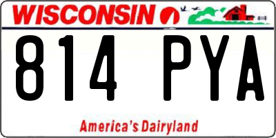 WI license plate 814PYA
