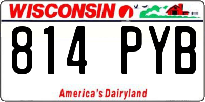 WI license plate 814PYB