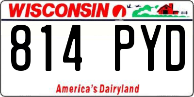 WI license plate 814PYD