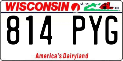 WI license plate 814PYG