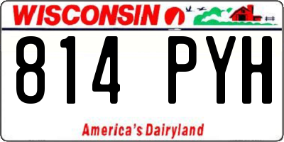 WI license plate 814PYH