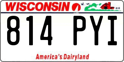 WI license plate 814PYI