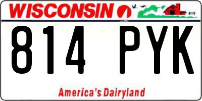 WI license plate 814PYK
