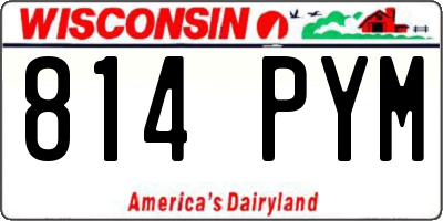 WI license plate 814PYM