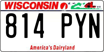 WI license plate 814PYN