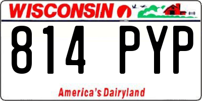 WI license plate 814PYP