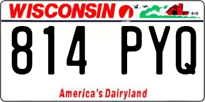 WI license plate 814PYQ