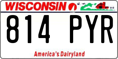 WI license plate 814PYR