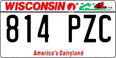 WI license plate 814PZC