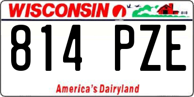WI license plate 814PZE