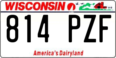 WI license plate 814PZF