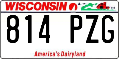 WI license plate 814PZG