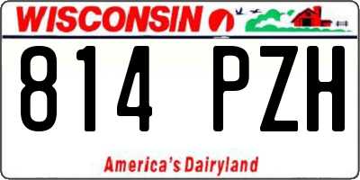 WI license plate 814PZH