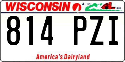 WI license plate 814PZI