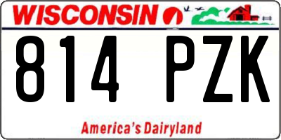 WI license plate 814PZK