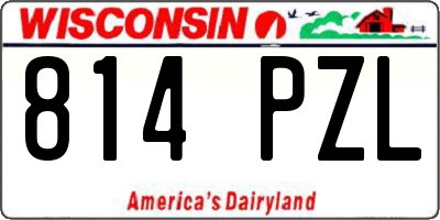 WI license plate 814PZL