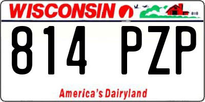 WI license plate 814PZP