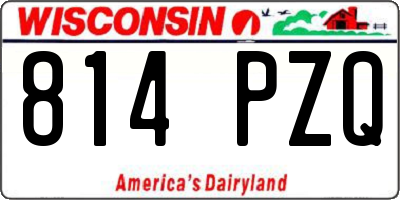 WI license plate 814PZQ