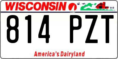 WI license plate 814PZT