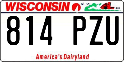 WI license plate 814PZU