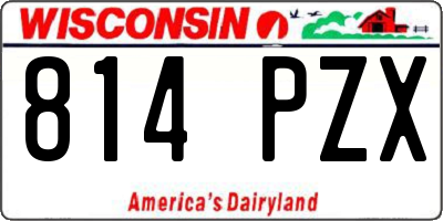 WI license plate 814PZX