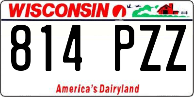 WI license plate 814PZZ