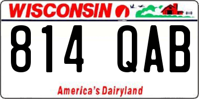 WI license plate 814QAB