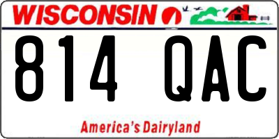 WI license plate 814QAC