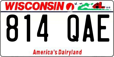 WI license plate 814QAE