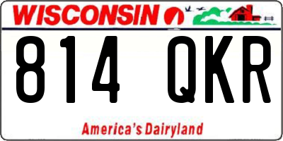 WI license plate 814QKR