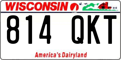 WI license plate 814QKT