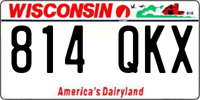 WI license plate 814QKX