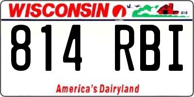 WI license plate 814RBI