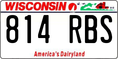 WI license plate 814RBS