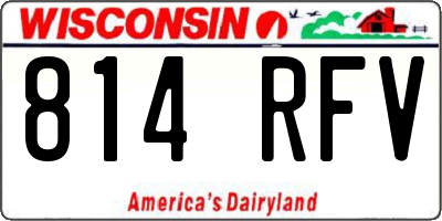WI license plate 814RFV