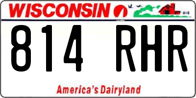 WI license plate 814RHR