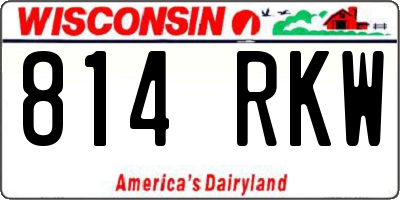 WI license plate 814RKW